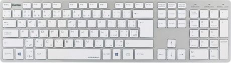 Клавиатура Hama Rossano, R1050453, белый, серебристый