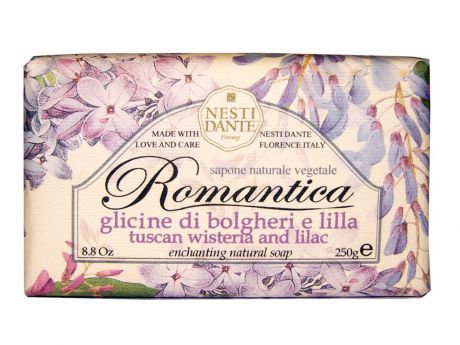 Мыло Nesti Dante "Romantica. Тосканская глициния и сирень", 250 г