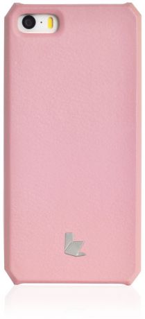 Чехол накладка Jison кожа 400100 для Apple iPhone 5/5S/SE,400100, розовый