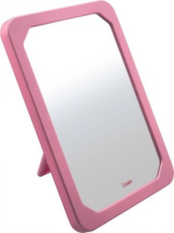 Зеркало косметическое настольное, розовое, 139х195 мм., 9364 SPR