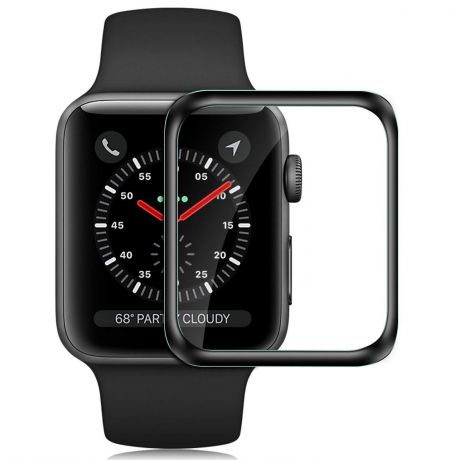 Защитное стекло 5D Glass Apple Watch 4 40 mm, черный
