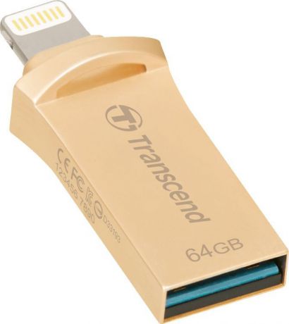 Флеш Диск Transcend 64Gb JetDrive Go 500 TS64GJDG500G USB3.1 золотистый