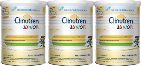 Молочная смесь Clinutren Junior, для детей от 1 года до 10 лет, 400 г х 3 шт