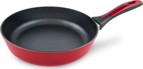 Сковорода Нева металл посуда, 9926, черный, бордовый, титан, 26 см