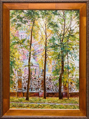 Картина маслом "Осень в Михайловском саду" Леонтьев