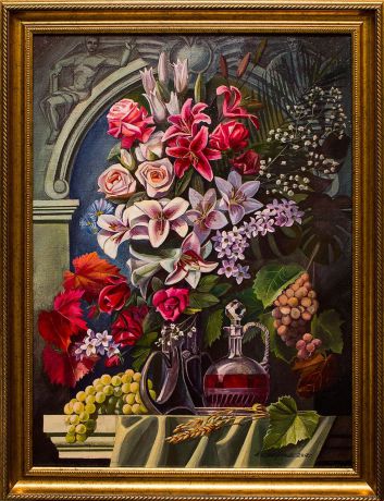 Картина маслом "Натюрморт с вазой" Смирнов