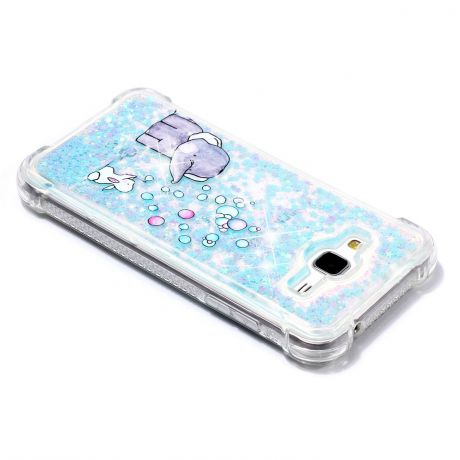 Samsung Galaxy J3 (2016) J310 Назад Чехол Slim Fit Плавающий жидкий Мягкий корпус телефона TPU Ударопрочный защитный чехол Пузыри слон