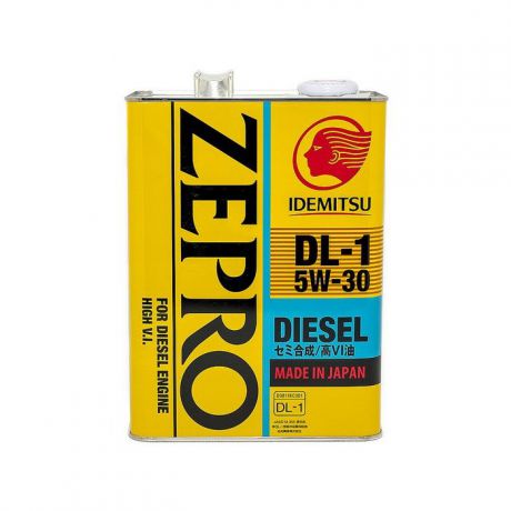 Масло моторное полусинтетическое IDEMITSU "Zepro Diesel DL-1 5W-30", CF 4л (