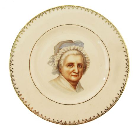 Декоративная тарелка "Марта Вашингтон". Фарфор, роспись, деколь. США, конец ХХ века.