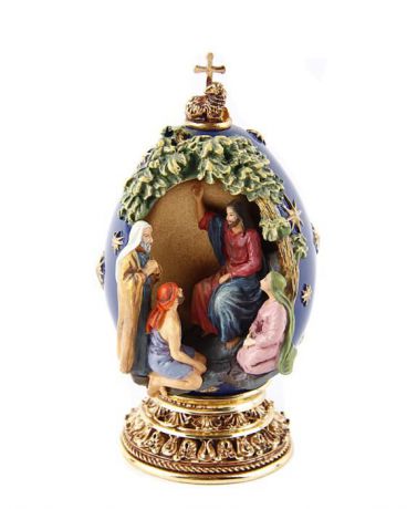 Яйцо "Нагорная проповедь". Фарфор, металл, роспись, золочение. Faberge, Франция, конец XX века