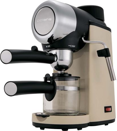 Кофеварка рожковая эспрессо Polaris PCM 4005A, бежевый
