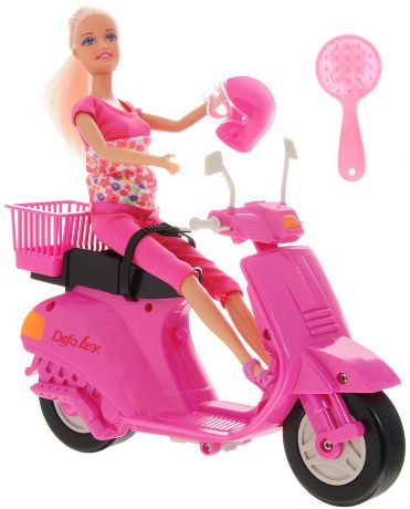 Defa Игровой набор с куклой Lucy со скутером цвет розовый
