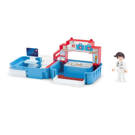 Раскладывающийся игровой набор больница с медсестрой и аксессуарами