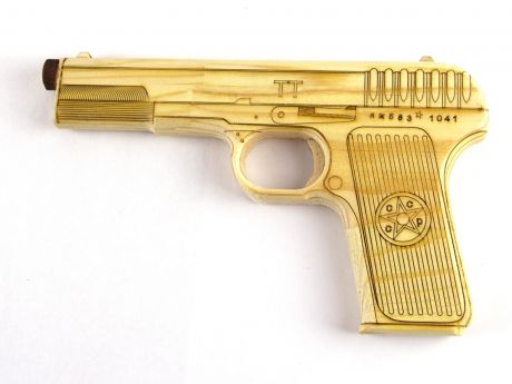 Пистолет игрушечный KEDROK Деревянный пистолет "ТТ" светло-коричневый