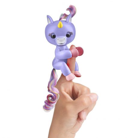 Интерактивная игрушка Fingerlings "Единорог Алика", 197488, фиолетовый, 12 см