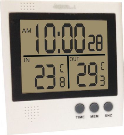 Термометр-часы BVItech, BV-91Wxx, белый