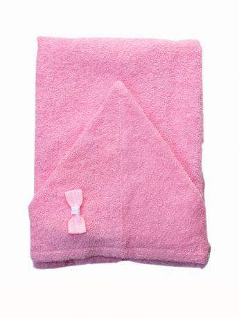 Полотенце с капюшоном BabyBunny - Розовое, L