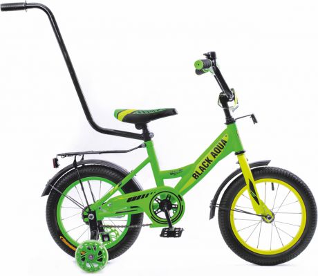 Велосипед детский Black Aqua, НН-1801, со светящимися колесами, колесо 18", салатовый, лимонный
