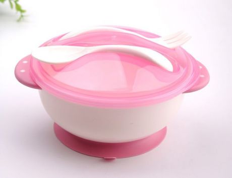 Детская тарелка розовая
