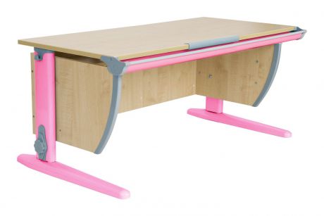 Парта ДЭМИ СУТ-15 120х55 см (цвет столешницы: клен, цвет ножек стола: розовый)