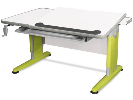 Детский стол Mealux Detroit (цвет столешницы: белый, цвет ножек стола: зеленый)