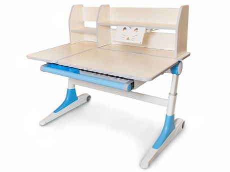 Детский стол Mealux Ontario (цвет столешницы: белый, цвет ножек стола: голубой)