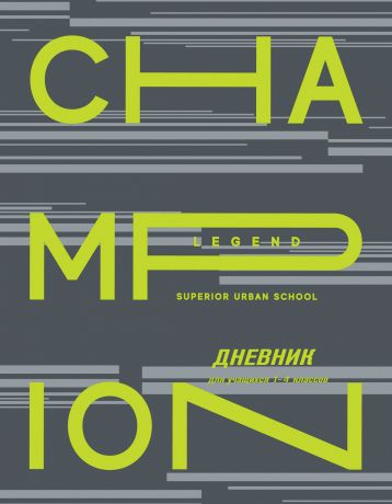 Дневник школьный BG с твердой обложкой, 48 листов, для ученоков 1-4 классов "CHAMPION"