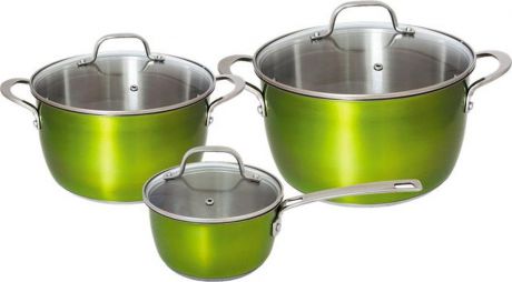 Набор посуды для приготовления, 6 пр., нерж. сталь, Emerald , Esprado, EMR6000E133