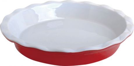 Противень керамический "Frank Moller", круглый, цвет: красный, 28,5 х 28,5 х 5,3 см