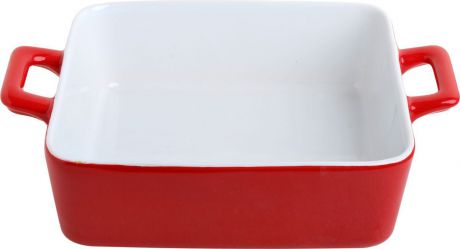 Противень керамический Frank Moller "Lydia", цвет: красный, белый, 21 х 16 х 5,8 см