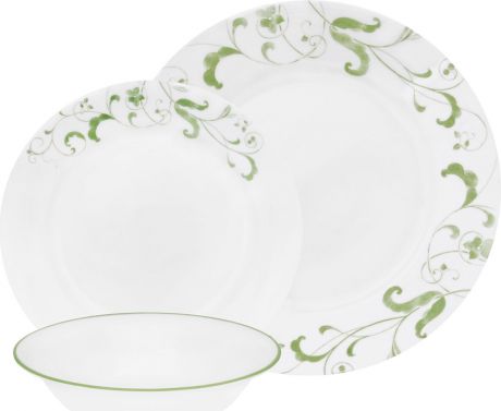 Набор посуды Corelle "Spring Faenza", цвет: белый, 16 предметов. 1107615
