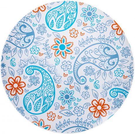 Тарелка Vellarti Огурцы, синий, 21,5 см