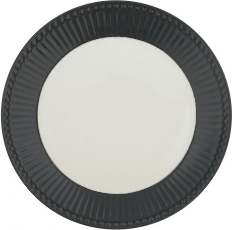 Тарелка "Alice", цвет: серый, диаметр 23,5 см