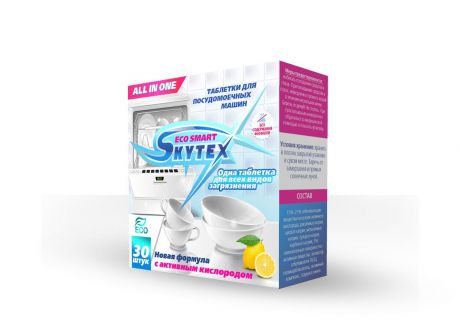 Таблетки для посудомоечных машин SKYTEX ECO SMART ALL IN 1, 30 таблеток