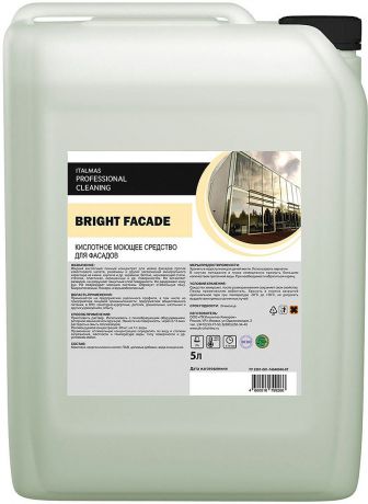 Кислотное моющее средство для фасадов Italmas Professional Cleaning Bright Facade, 5 л