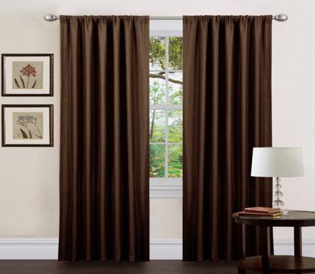 Комплект штор для гостиной и спальни, арт 107 коричневый, (200*270)*2