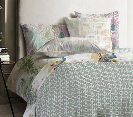 Комплект постельного белья Mona Liza Japanese Lattice, разноцветный, 1,5 спальное, наволочки 50x70