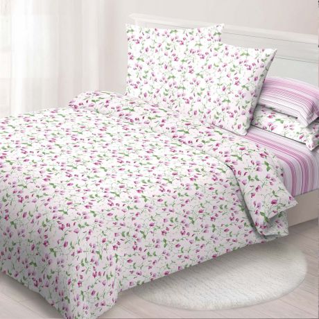 Комплект постельного белья Спал Спалыч "Лизабет", 109832, розовый, 2-спальный, наволочки 70х70
