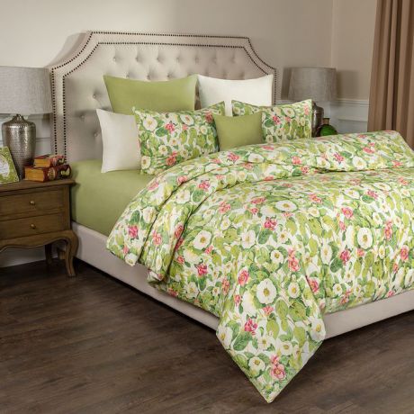 Комплект постельного белья Santalino Жасмин, 1,5-спальный, наволочки 50 х 70 см, 984-001, светло-зеленый