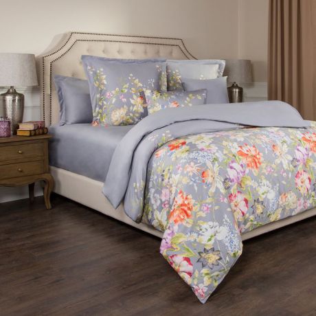 Комплект постельного белья Santalino Пастораль, 1,5-спальный, наволочки 70 х 70 см, 985-226, серый