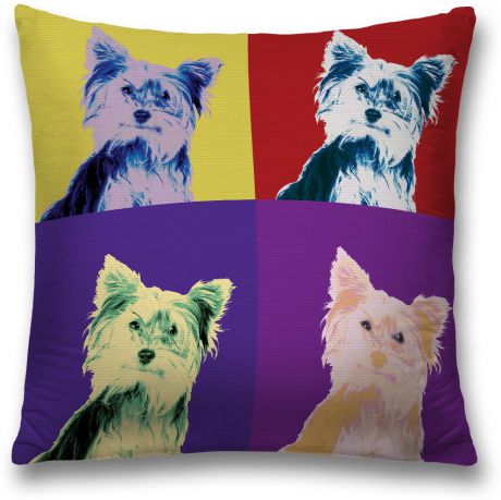 Наволочка декоративная Magic Lady "Собаки в стиле поп-арт", цвет: разноцветный, с фотопечатью