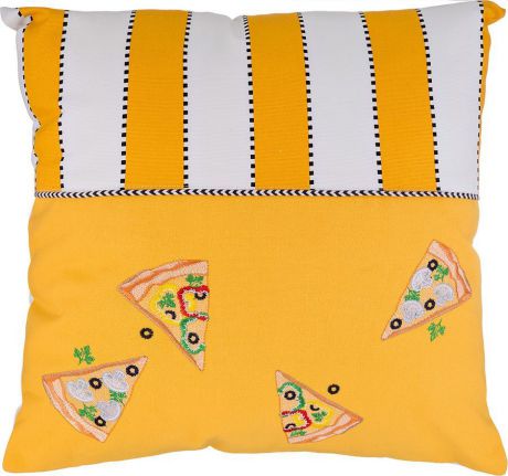 Подушка декоративная Santalino Пицца, 850-874-6, разноцветный, 45 x 45 см
