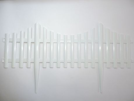 Забор садовый Стайл "Ромашка", S306, белый, 60 х 33 см, 4 шт