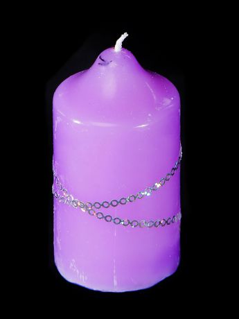 Свеча декоративная Pastel Цилиндр, фиолетовый