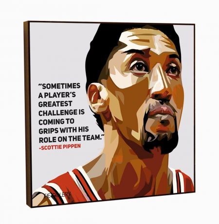 Картина постер Скотти Пиппен Баскетбол в стиле поп-арт 25 х 25 см