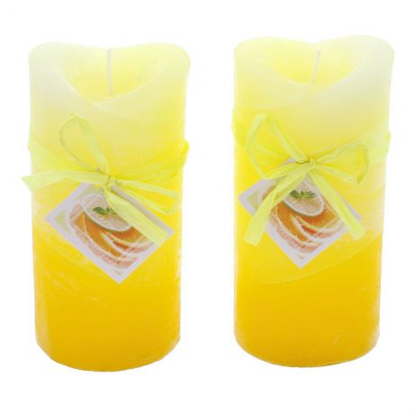 Свечи ароматические "Лимон", 2 штуки