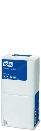 Салфетки бумажные Tork 24х24 см, Universal, 200 листов, 1 сл, белый