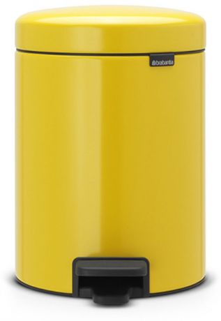 Бак мусорный Brabantia "NewIcon", с педалью, цвет: желтая маргаритка, 5 л. 112522