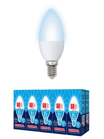 Лампочка Volpe, Volpe Комплект из 10 светодиодных ламп LED-C37-7W/NW/E27/FR/NR Форма "свеча", матовая. Белый свет (4000K), Комплект из 10 светодиодных ламп LED-C37-7W/NW/E27/FR/NR Форма "свеча", матовая. Белый свет (4000K), Нейтральный, Нейтральный свет 7, 7 Вт, Светодиодная, Светодиодная