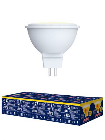 Лампочка Volpe, Volpe Комплект из 10 светодиодных ламп LED-JCDR-7W/WW/GU5.3/NR Форма 